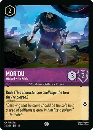 Mor'du - Wicked with Pride (35/204) [Wilds Unknown] Lorcana Single Disney