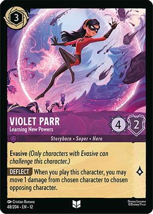 Violet Parr - Learning New Powers (48/204) [Wilds Unknown] Cold Foil Lorcana Single Disney