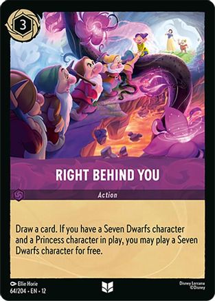 Right Behind You (64/204) [Wilds Unknown] Cold Foil Lorcana Single Disney
