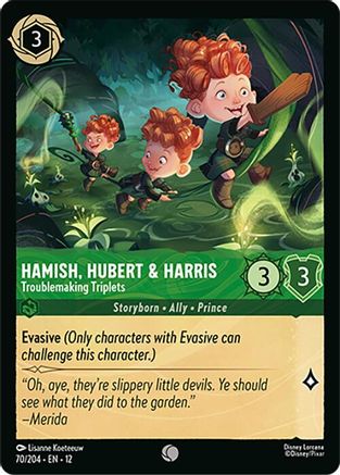 Hamish, Hubert & Harris - Troublemaking Triplets (70/204) [Wilds Unknown] Lorcana Single Disney