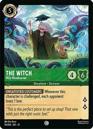 The Witch - Wily Woodcarver (74/204) [Wilds Unknown] Lorcana Single Disney
