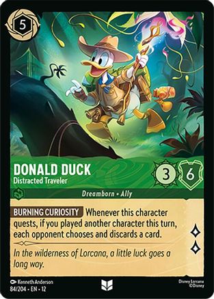 Donald Duck - Distracted Traveler (84/204) [Wilds Unknown] Lorcana Single Disney
