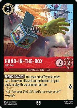 Hand-in-the-Box - Sid's Toy (114/204) [Wilds Unknown] Cold Foil Lorcana Single Disney