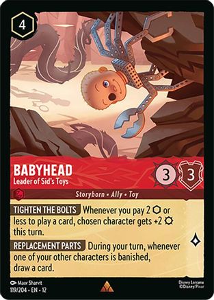Babyhead - Leader of Sid's Toys (119/204) [Wilds Unknown] Cold Foil Lorcana Single Disney