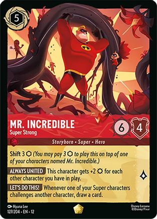 Mr. Incredible - Super Strong (127/204) [Wilds Unknown] Cold Foil Lorcana Single Disney