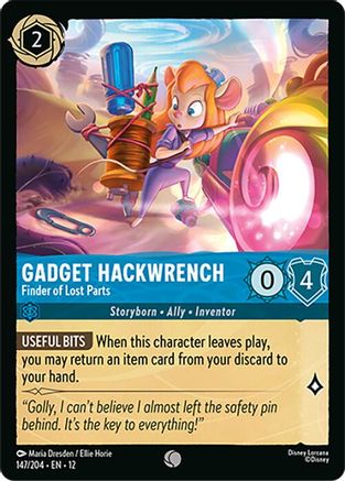 Gadget Hackwrench - Finder of Lost Parts (147/204) [Wilds Unknown] Lorcana Single Disney