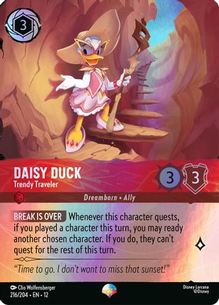 Daisy Duck - Trendy Traveler (Epic) (216/204) [Wilds Unknown] Holofoil Lorcana Single Disney