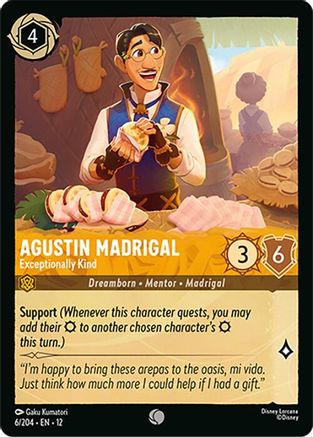 Agustin Madrigal - Exceptionally Kind (6/204) [Wilds Unknown] Cold Foil Lorcana Single Disney
