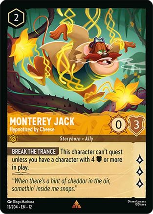 Monterey Jack - Hypnotized by Cheese (12/204) [Wilds Unknown] Cold Foil Lorcana Single Disney