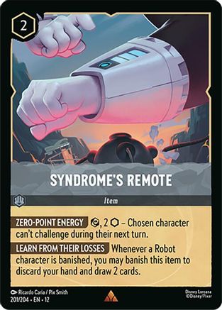 Syndrome's Remote (201/204) [Wilds Unknown] Cold Foil Lorcana Single Disney