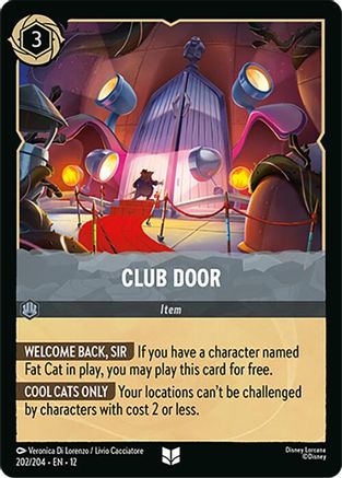 Club Door (202/204) [Wilds Unknown] Cold Foil Lorcana Single Disney