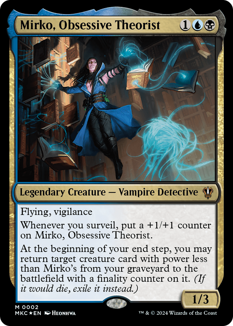 Mirko, Obsessive Theorist (MKC-002) [Murders at Karlov Manor Commander] Foil MTG Single Wizards of the Coast