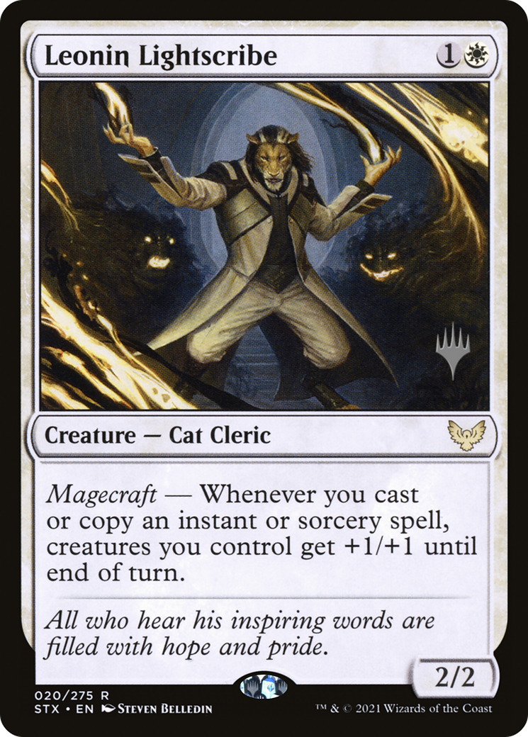 Leonin Lightscribe (PPSTX-20P) [Strixhaven: School of Mages Promos] Foil MTG Single Wizards of the Coast