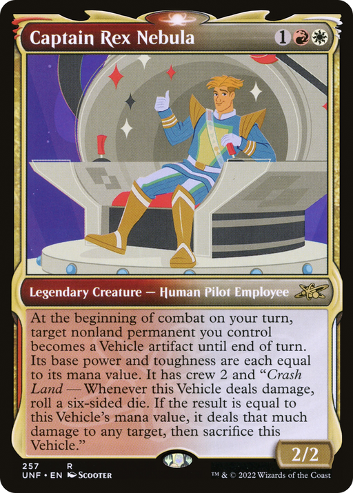 Captain Rex Nebula (UNF-257) [Unfinity] (Showcase) Foil MTG Single Wizards of the Coast