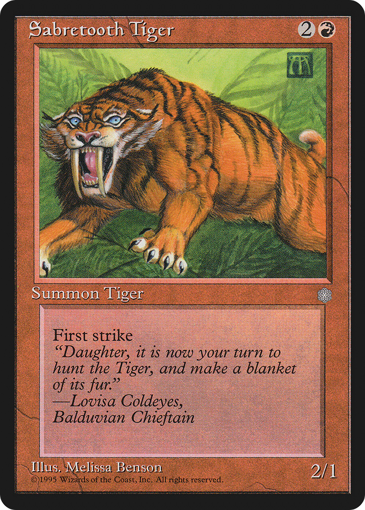 Sabretooth Tiger (ICE-215) [Ice Age] MTG Single Wizards of the Coast