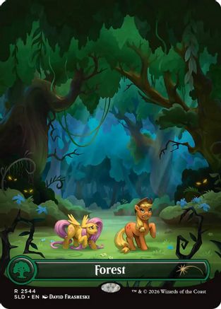 Forest (2544) (SLD-2544) [Secret Lair] Drop Series Foil MTG Single Wizards of the Coast