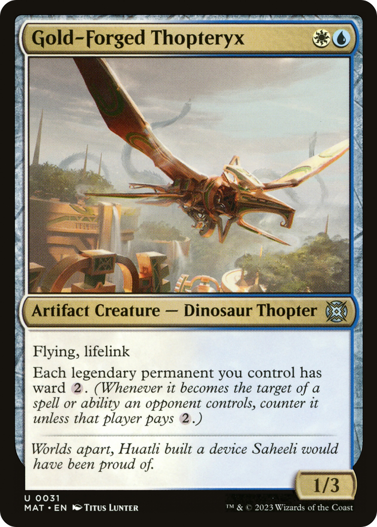 Gold-Forged Thopteryx (MAT-031) [March of the Machine: The Aftermath] MTG Single Wizards of the Coast