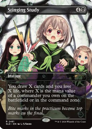 Stinging Study (SLD-2481) [Secret Lair] Drop Series MTG Single Wizards of the Coast