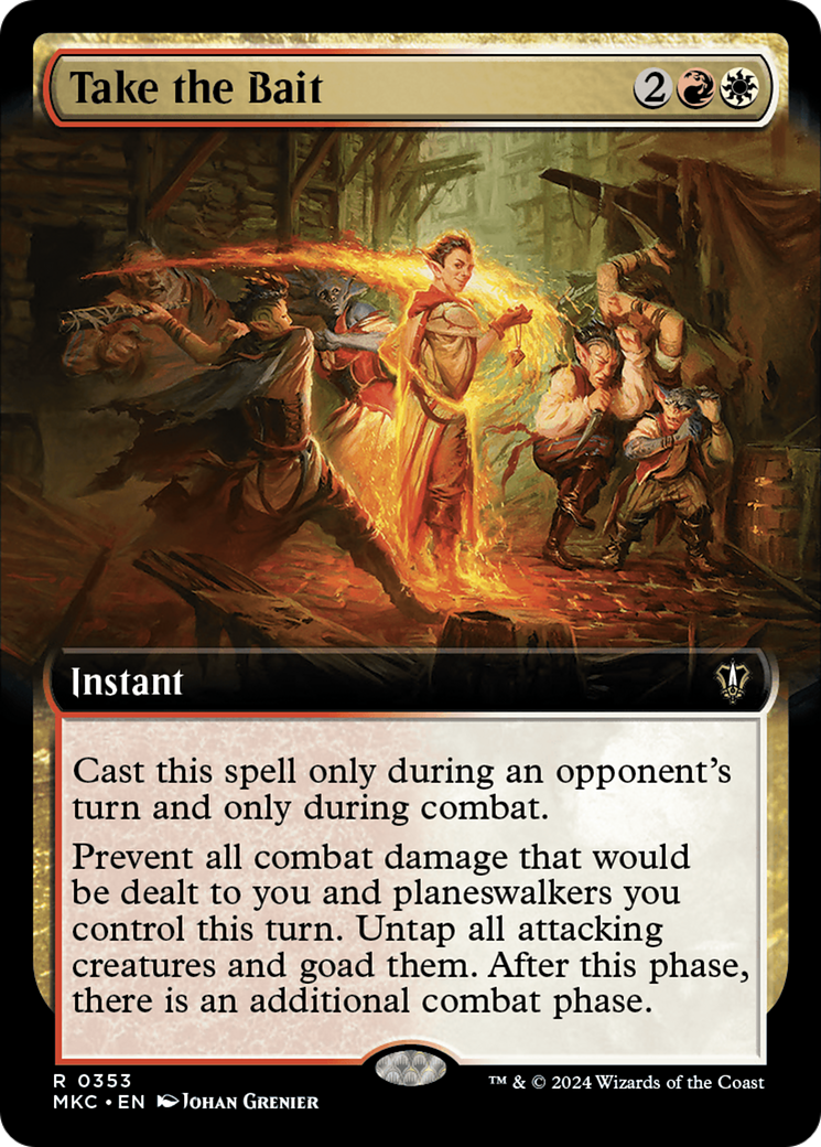 Take the Bait (MKC-353) [Murders at Karlov Manor Commander] (Extended Art) MTG Single Wizards of the Coast