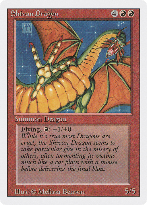 Shivan Dragon (3ED-) [Revised Edition] MTG Single Wizards of the Coast