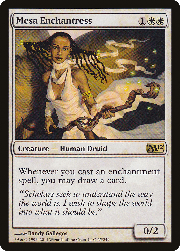 Mesa Enchantress (M12-025) [Magic 2012] MTG Single Wizards of the Coast