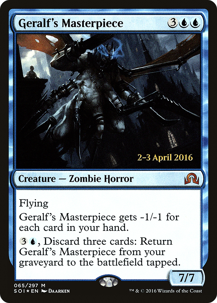 Geralf's Masterpiece (PRE-065) [Shadows over Innistrad Promos] Foil MTG Single Wizards of the Coast
