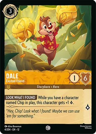 Dale - Excited Friend (4/204) [Wilds Unknown] Lorcana Single Disney