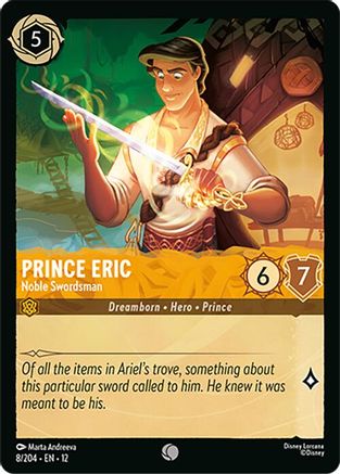 Prince Eric - Noble Swordsman (8/204) [Wilds Unknown] Cold Foil Lorcana Single Disney