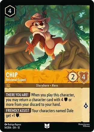 Chip - Retrieval Expert (14/204) [Wilds Unknown] Lorcana Single Disney