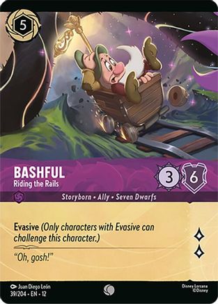 Bashful - Riding the Rails (Foil) (39/204) [Wilds Unknown] Cold Foil Lorcana Single Disney