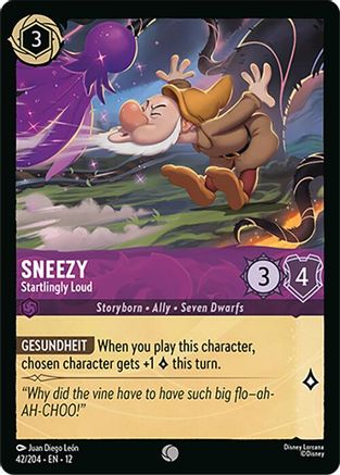 Sneezy - Startlingly Loud (42/204) [Wilds Unknown] Lorcana Single Disney