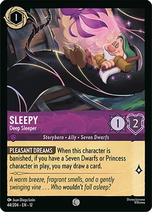 Sleepy - Deep Sleeper (44/204) [Wilds Unknown] Lorcana Single Disney