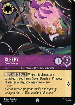 Sleepy - Deep Sleeper (Foil) (44/204) [Wilds Unknown] Cold Foil Lorcana Single Disney