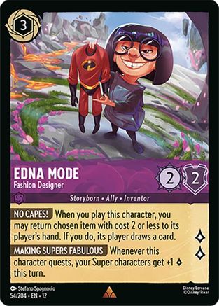 Edna Mode - Fashion Designer (54/204) [Wilds Unknown] Lorcana Single Disney