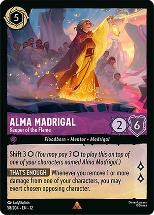 Alma Madrigal - Keeper of the Flame (58/204) [Wilds Unknown] Cold Foil Lorcana Single Disney