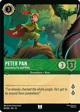 Peter Pan - Searching Far and Wide (Foil) (81/204) [Wilds Unknown] Cold Foil Lorcana Single Disney