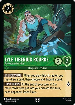 Lyle Tiberius Rourke - Adventurer for Hire (87/204) [Wilds Unknown] Lorcana Single Disney