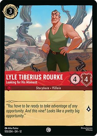 Lyle Tiberius Rourke - Looking for His Moment (105/204) [Wilds Unknown] Lorcana Single Disney