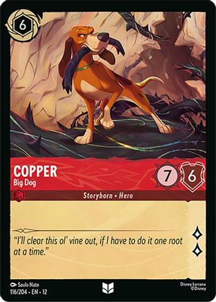 Copper - Big Dog (116/204) [Wilds Unknown] Cold Foil Lorcana Single Disney