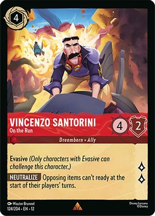 Vincenzo Santorini - On the Run (124/204) [Wilds Unknown] Lorcana Single Disney