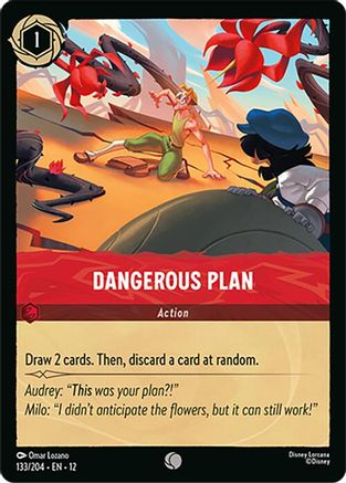 Dangerous Plan (133/204) [Wilds Unknown] Cold Foil Lorcana Single Disney