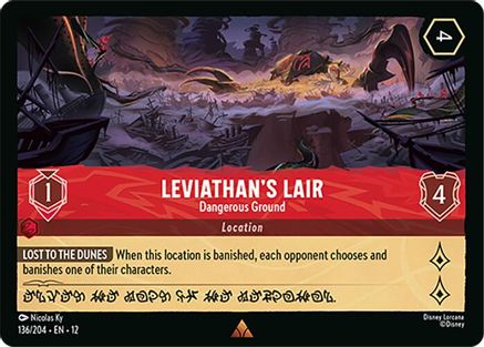 Leviathan's Lair - Dangerous Ground (136/204) [Wilds Unknown] Lorcana Single Disney