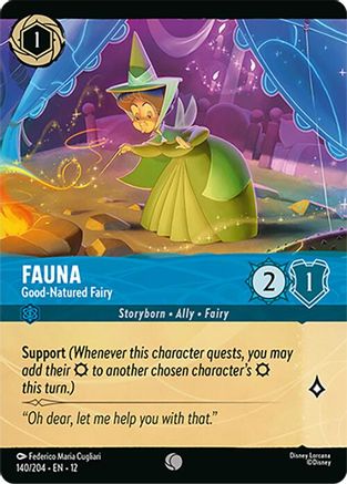 Fauna - Good-Natured Fairy (Foil) (140/204) [Wilds Unknown] Cold Foil Lorcana Single Disney