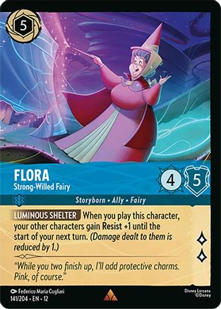 Flora - Strong-Willed Fairy (Foil) (141/204) [Wilds Unknown] Cold Foil Lorcana Single Disney