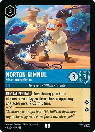 Norton Nimnul - Misanthropic Genius (146/204) [Wilds Unknown] Cold Foil Lorcana Single Disney