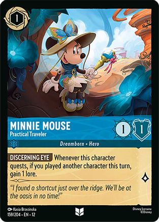 Minnie Mouse - Practical Traveler (159/204) [Wilds Unknown] Lorcana Single Disney