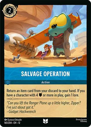 Salvage Operation (165/204) [Wilds Unknown] Cold Foil Lorcana Single Disney