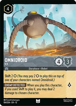 Omnidroid - V.9 (Foil) (184/204) [Wilds Unknown] Cold Foil Lorcana Single Disney