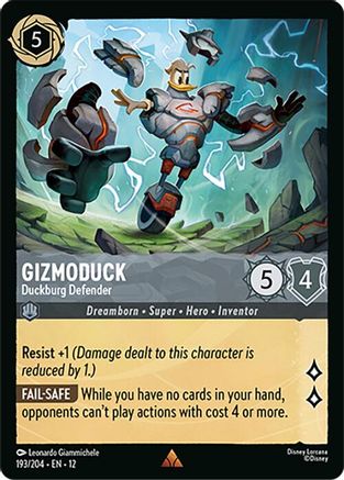 Gizmoduck - Duckburg Defender (193/204) [Wilds Unknown] Lorcana Single Disney