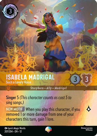 Isabela Madrigal - Such a Lovely Voice (Epic) (207/204) [Wilds Unknown] Holofoil Lorcana Single Disney